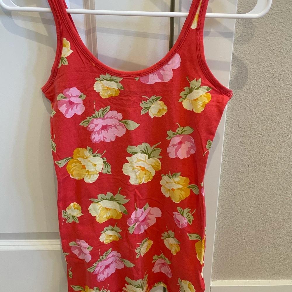 Pink floral cami